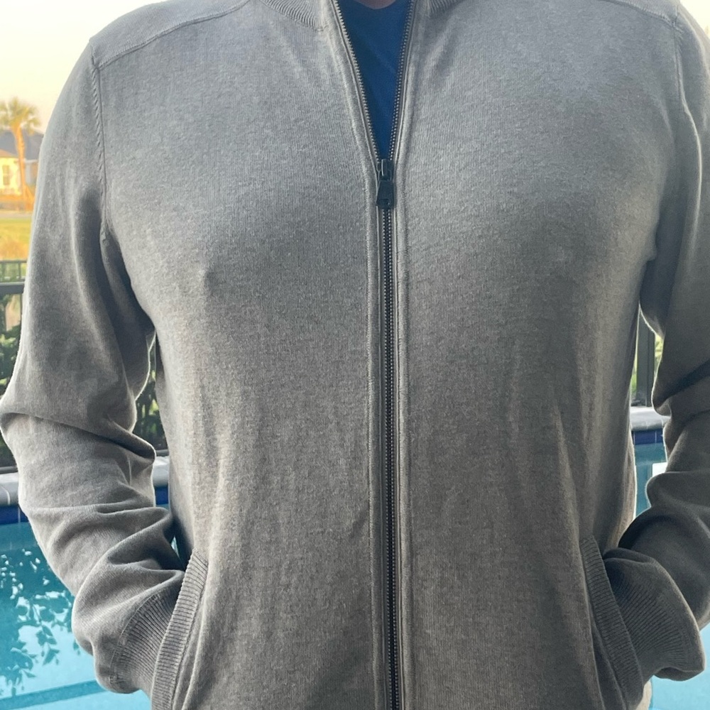 Men's Beige Full Zip Sweater like new from Gap